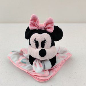 Disney Baby Minnie Mouse Pink Security Blanket  Plush Lovey Lovie Soft